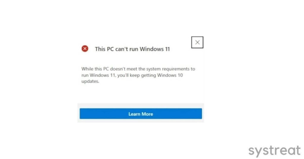 This PC Can't Run Windows 11