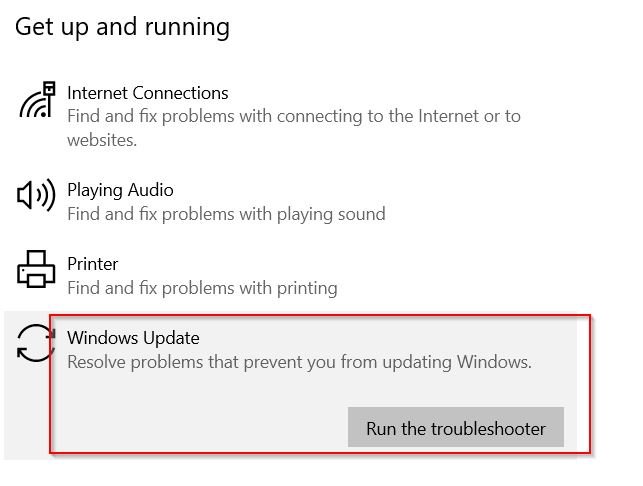 Run Windows Troubleshooter